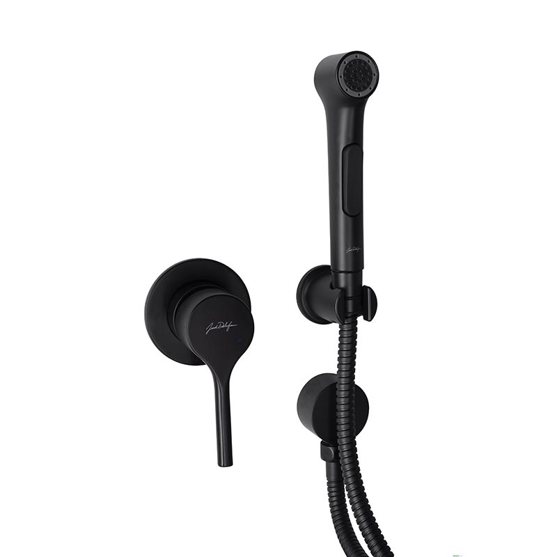 E24610-BL ELATE cмеситель с гигиеническим душем, матовый черный E24610-BL ELATE cмеситель с гигиеническим душем, матовый черный