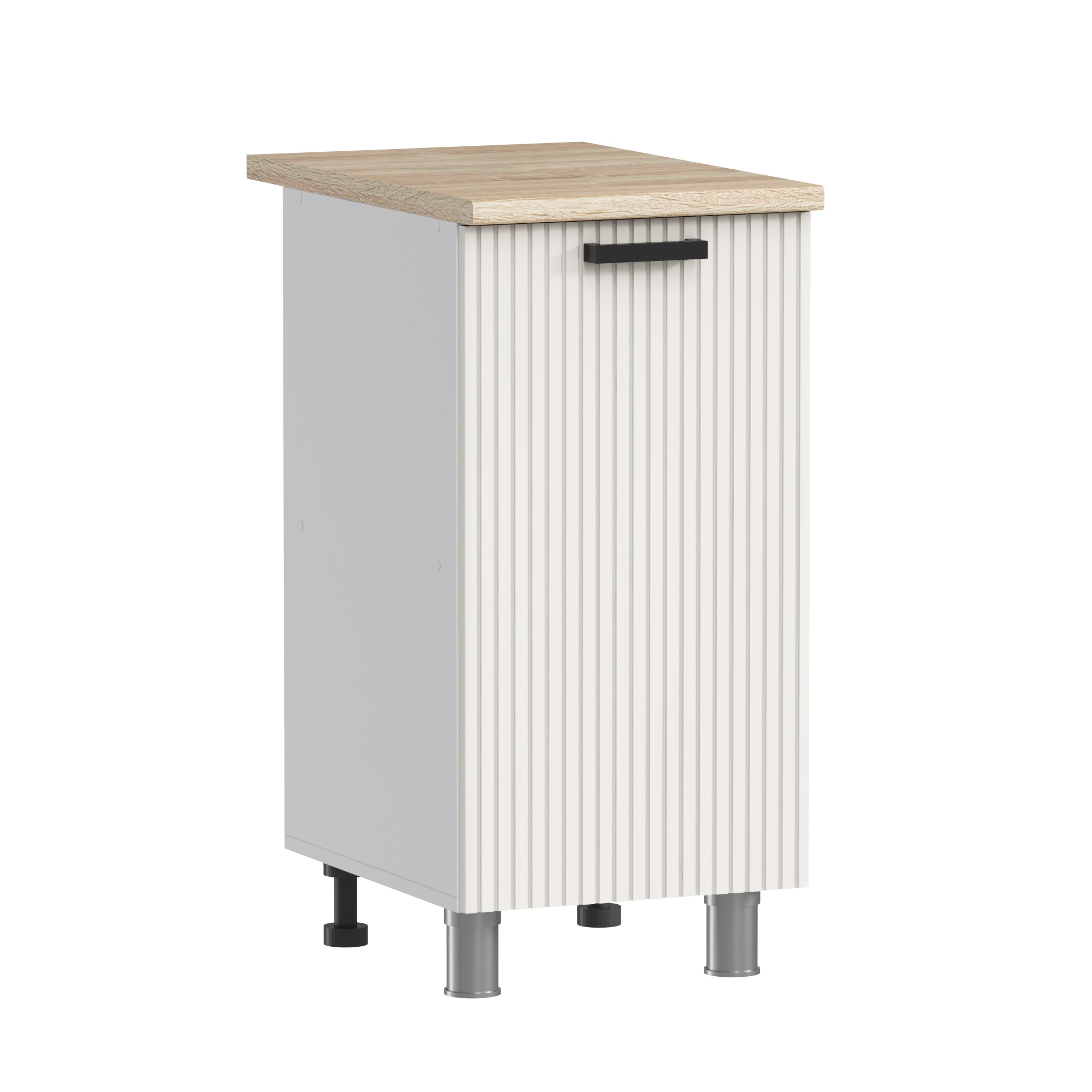 МК Аленушка Н 400 Лотос Молочный,скоба антрацит (без столешницы)