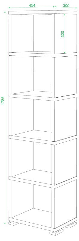 Стеллаж-колонка Домино Лайт СБ-15/5