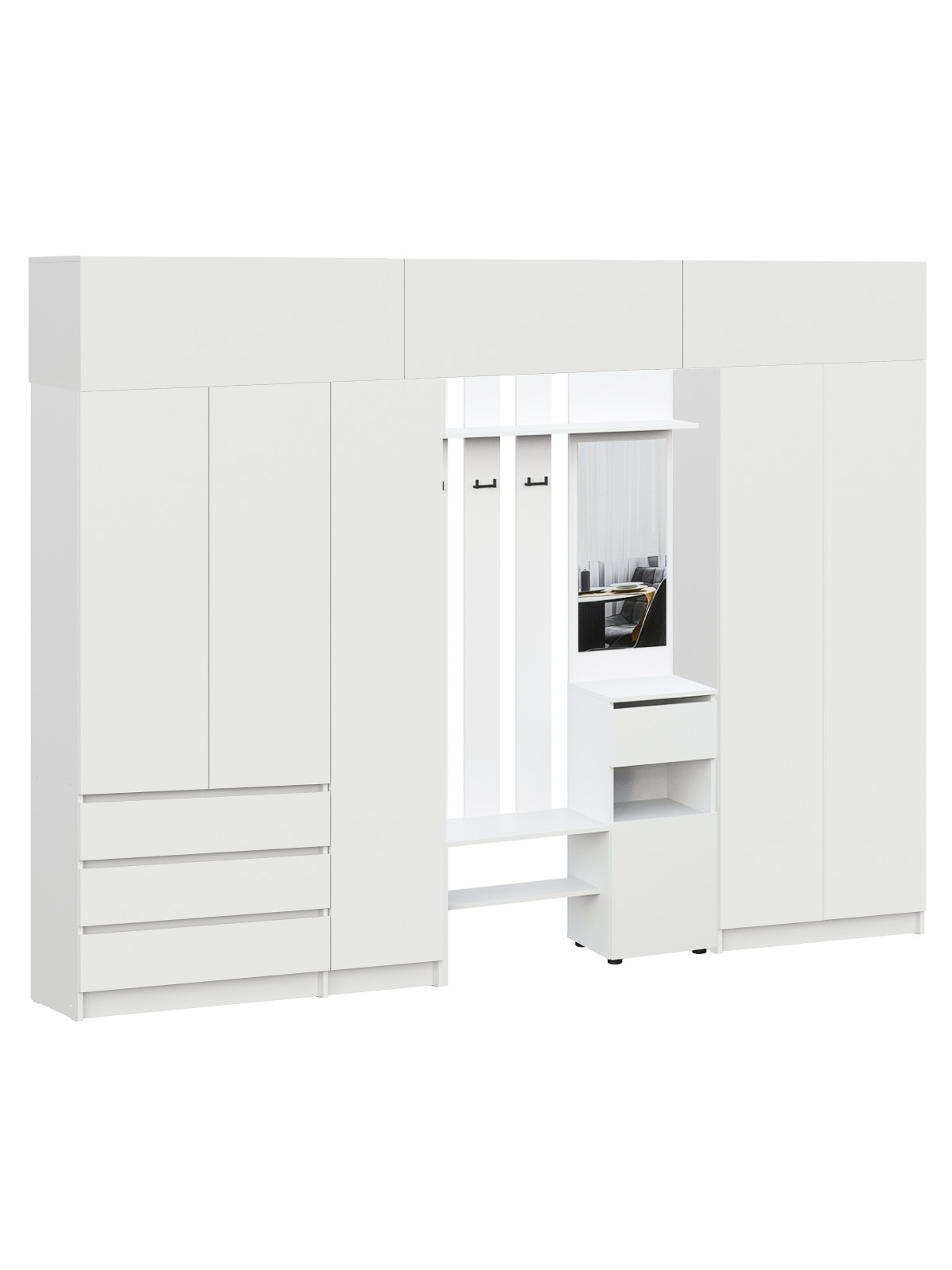 Прихожая Бали, Белый. Комплект 24