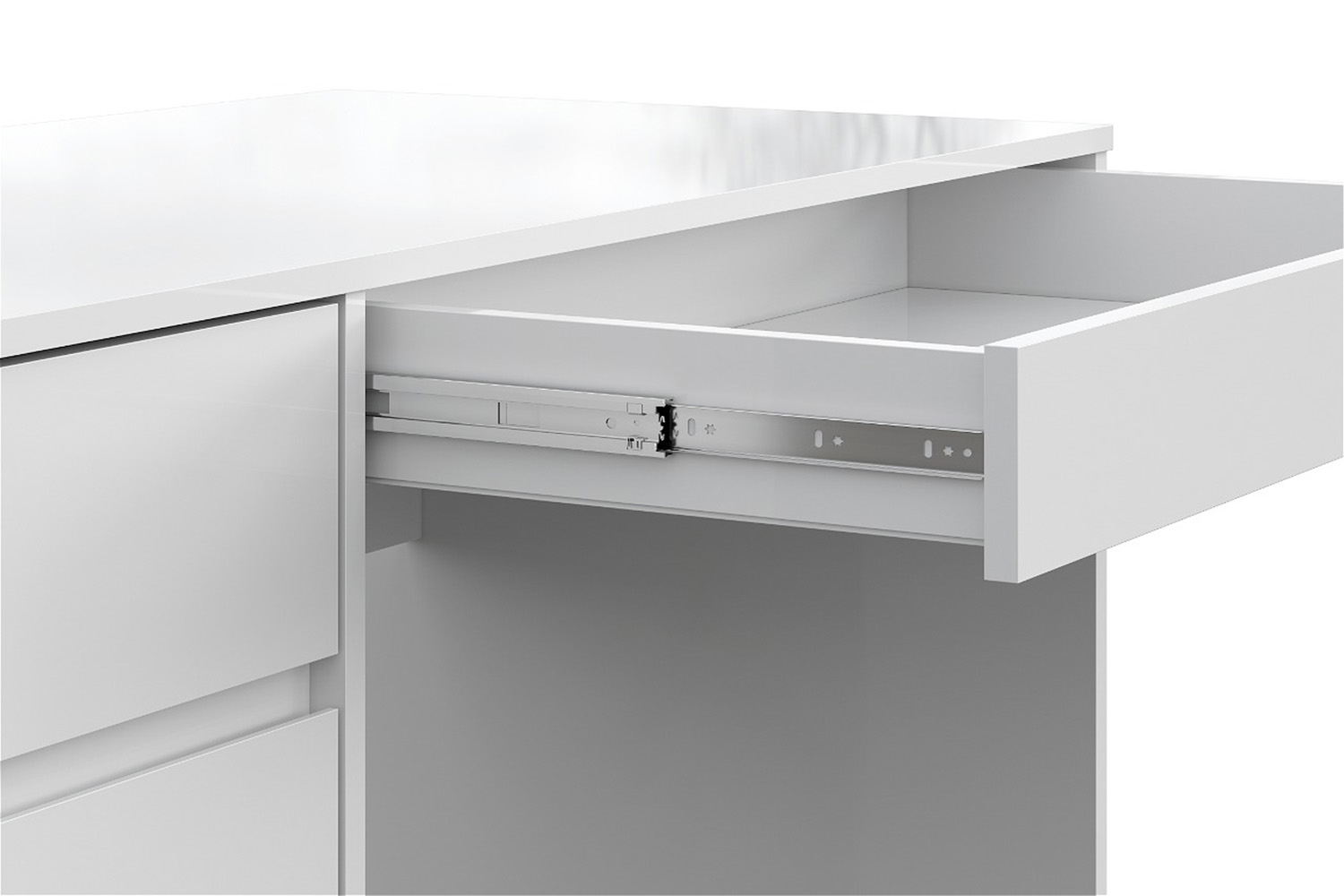 Стол компьютерный №13 Серия 2, Белый глянец