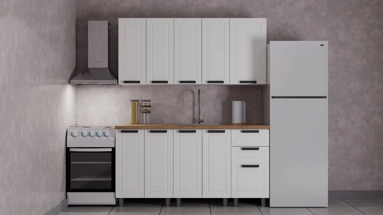 ГК Аленушка 1,6м  Лилия Молочный/Молочный,скоба черный,черный