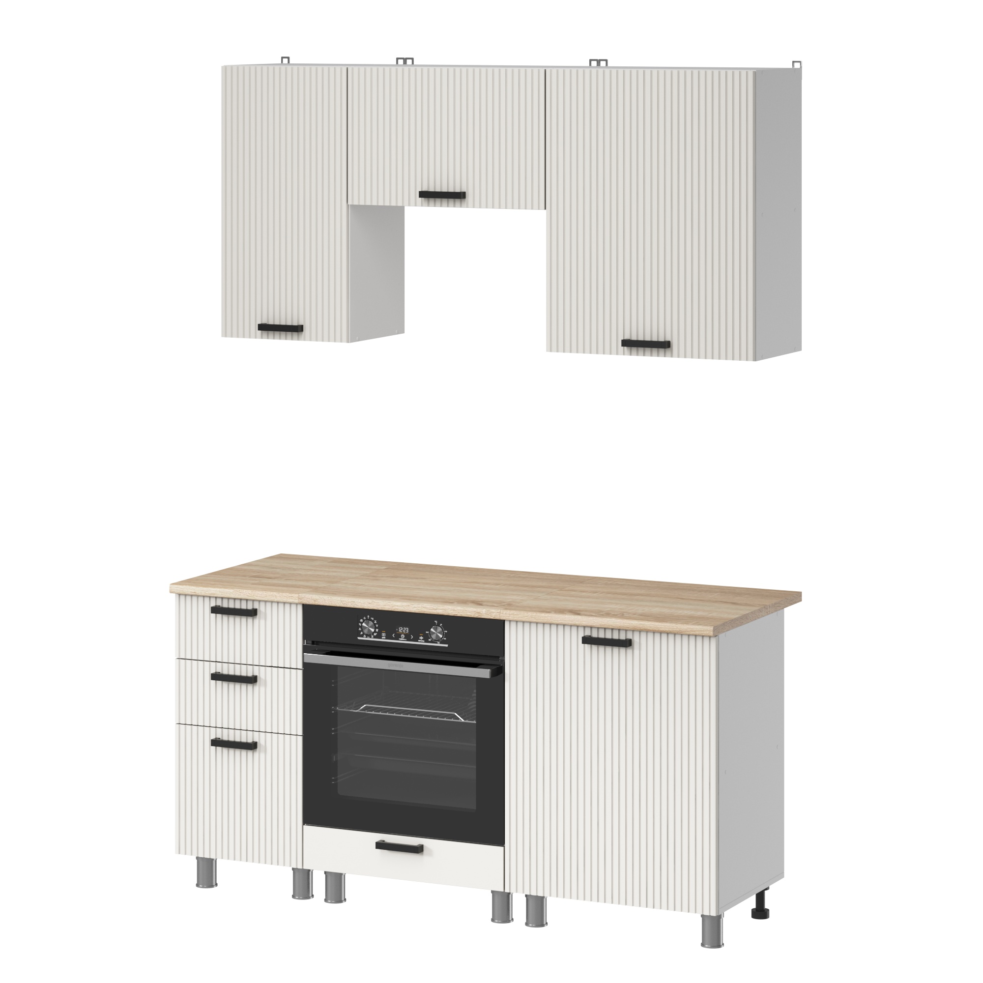 МК Аленушка 1,6м в.7 Лотос Молочный,скоба антрацит,сонома