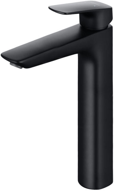 AQ1004MB ВЕГА смеситель для раковины высокий 227 без донного клапана, матовый черный AQ1004MB ВЕГА смеситель для раковины высокий 227 без донного клапана, матовый черный