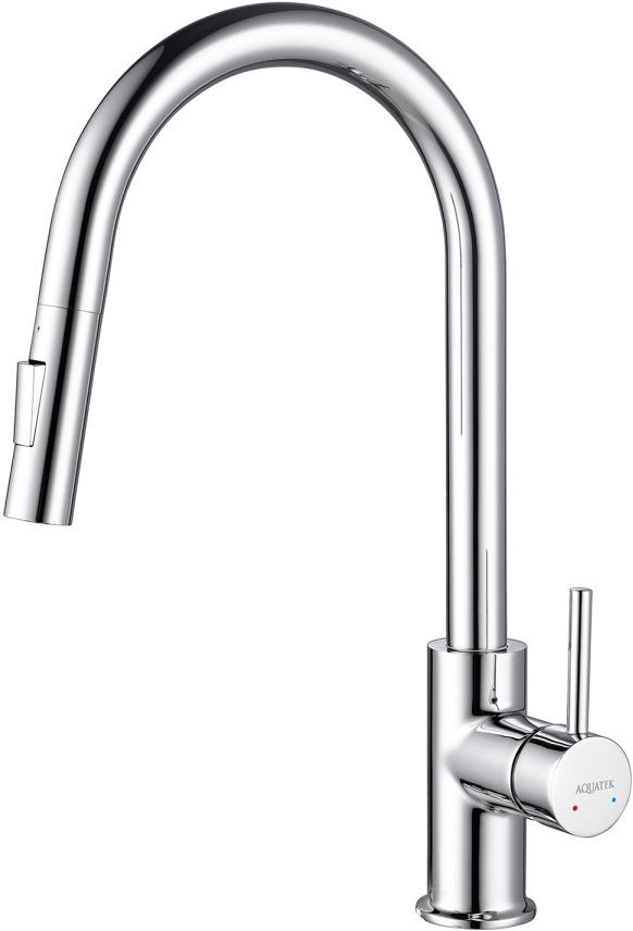 AQ1384CR ЕВРОПА смеситель для кухни с вытяжным изливом 2 jet AQ1384CR ЕВРОПА смеситель для кухни с вытяжным изливом 2 jet
