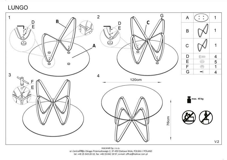 Стол обеденный Lungo