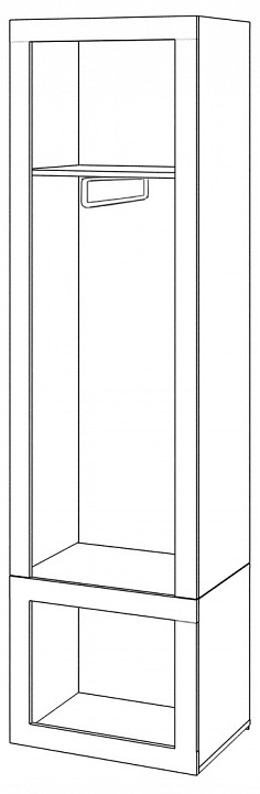 Шкаф платяной Toivo ТОЙ ШК 60/45 Д