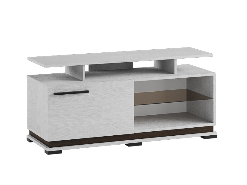 Тумба для ТВ с полками Модена МТ-1, ясень анкор светлый/венге