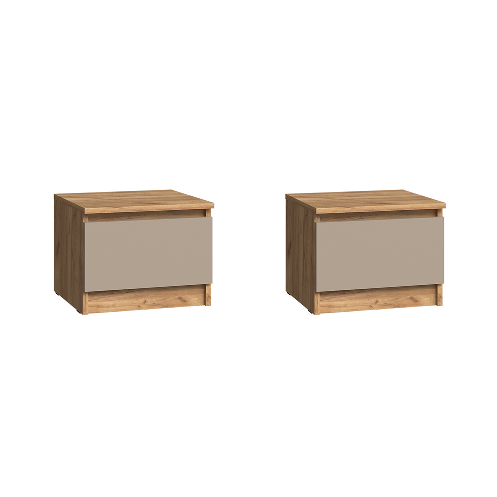 Тумбы прикроватные Челси Color, Глиняный серый, Дуб крафт Тумбы прикроватные Челси Color, Глиняный серый, Дуб крафт