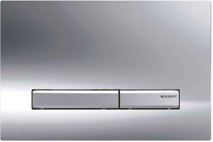 115.788.21.2 Смывная клавиша Geberit Sigma50 для двойного смыва к 111.300/350/361/362/380/390/796 глянцевый хром/металлический хромированный