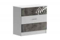 Комод Вега NEW Позитив бетон темный / белый