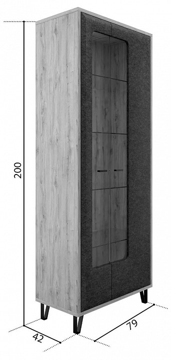 Шкаф-витрина Grace REG2W