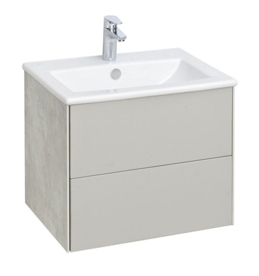 1A2580K1AJ9A0 Набор: 1A258001AJ9A0 Тумба-умывальник Сохо 60 Слэйт\Галька серая/ 1WH501606 РаковинаЭлина 60