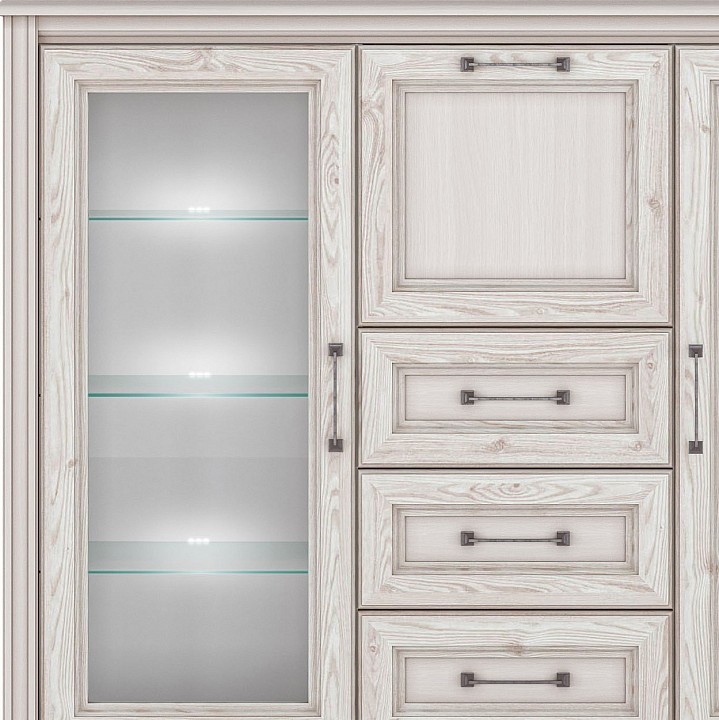 Тумба-витрина Стилиус с подсветкой B169-KOM2W1B3S