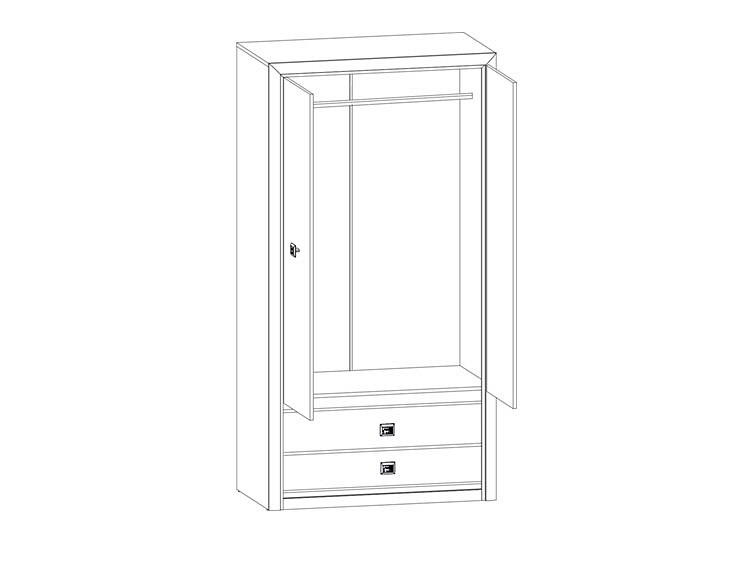 Шкаф платяной Коен SZF2D2S