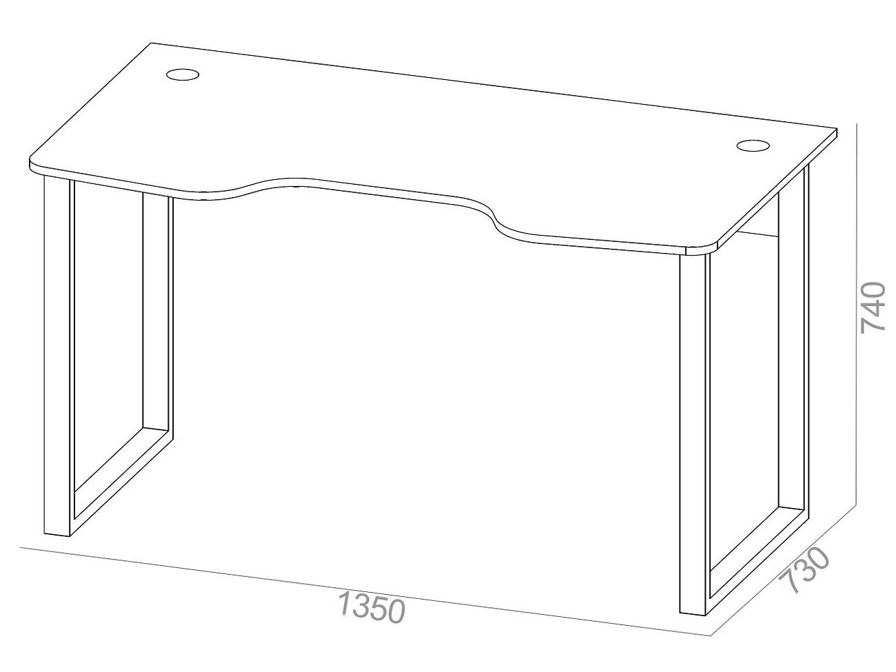 Стол письменный КСТ-19