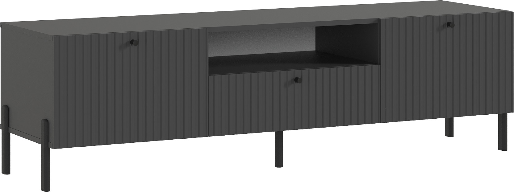 Тумба ТВ Оливия (малая) (металл), Графит, Графит Софт