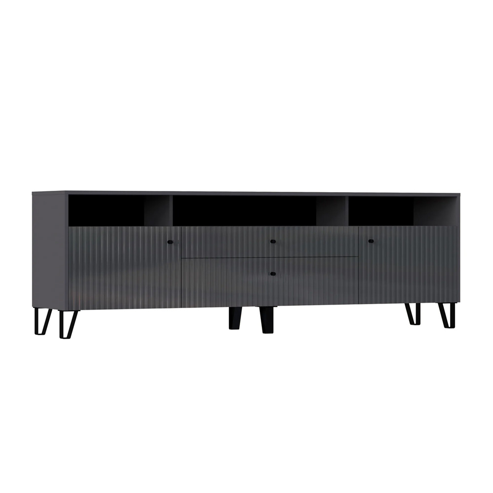 Тумба ТВ Оливия (малая), Графит, Графит глянец