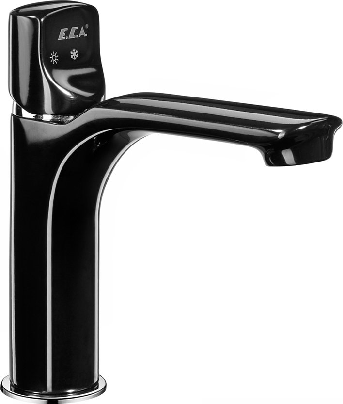 104508986EX MYRA смеситель для раковины 130 без донного клапана черный /хром