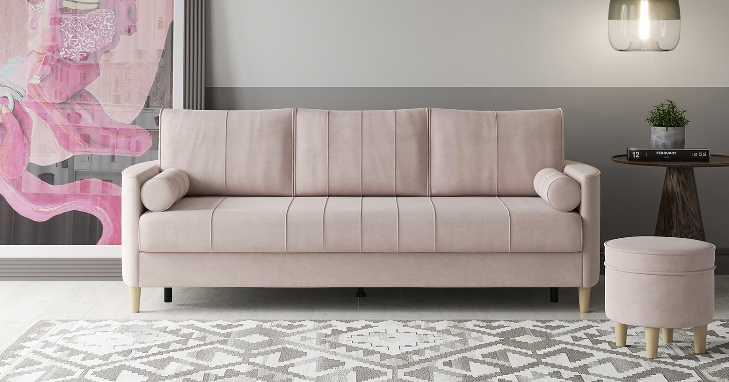 Диван кровать Лора, Розовый