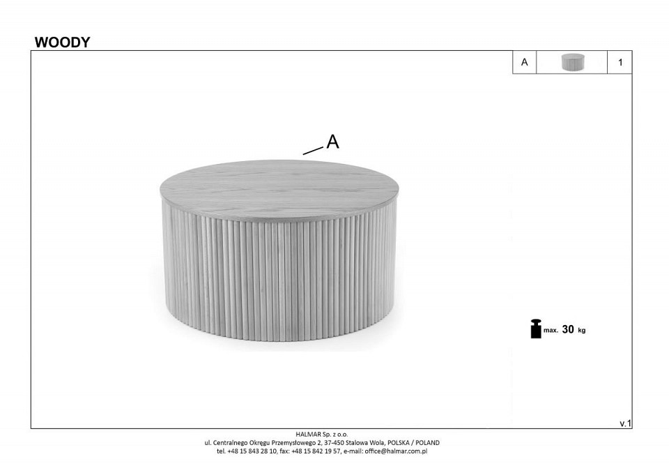 Стол журнальный Woody