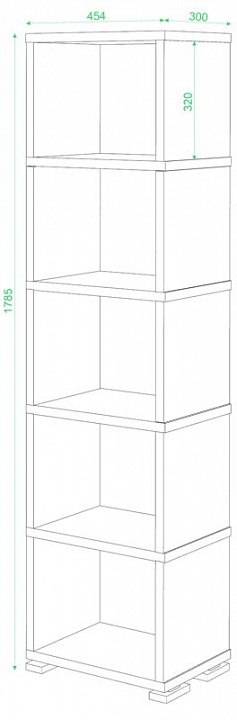 Стеллаж-колонка Домино Лайт СБ-15/5