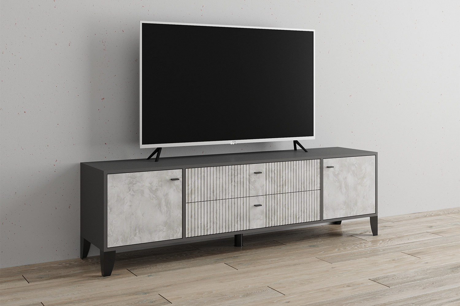 Тумба под телевизор Парус-10, Графит, Мальта