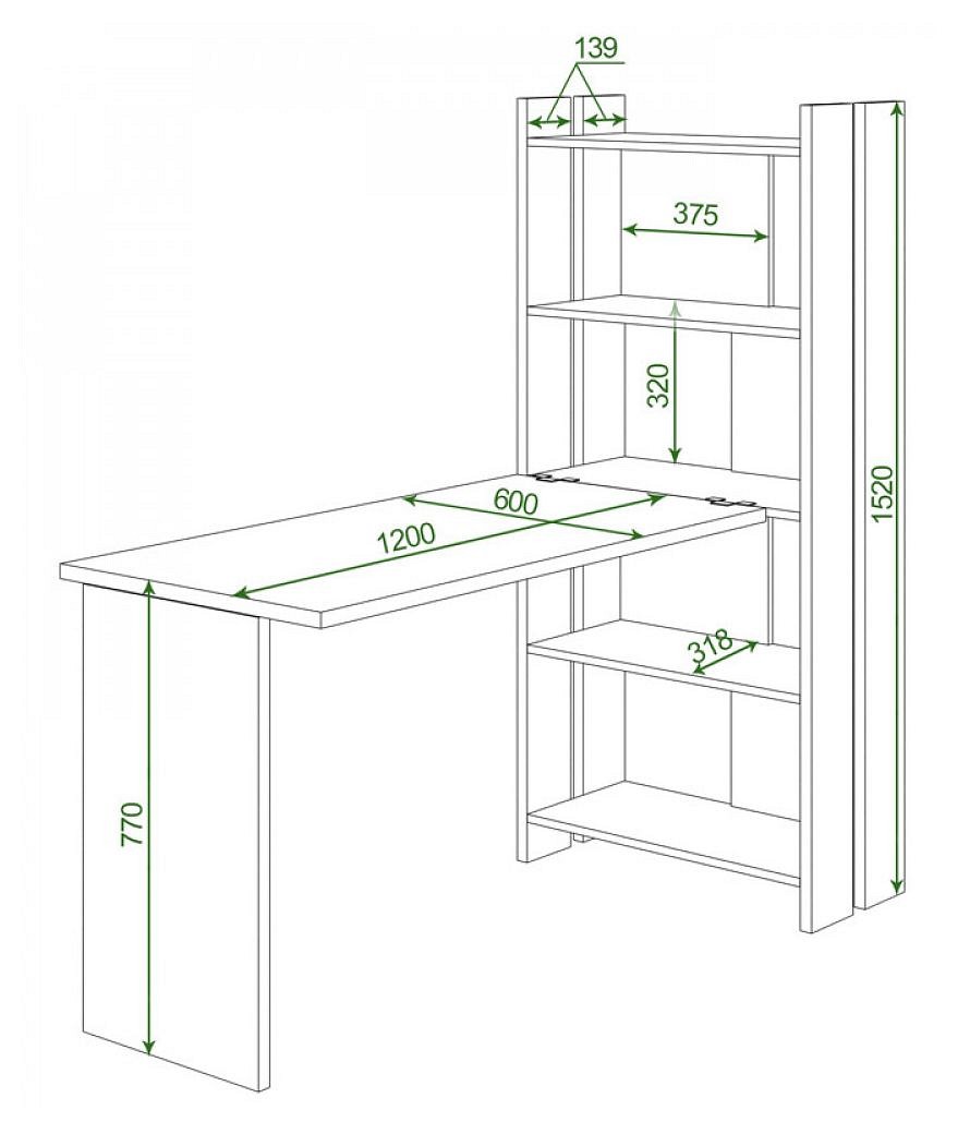 Стол компьютерный Домино Lite СТЛ-ОВ+С120Прям без тумбы