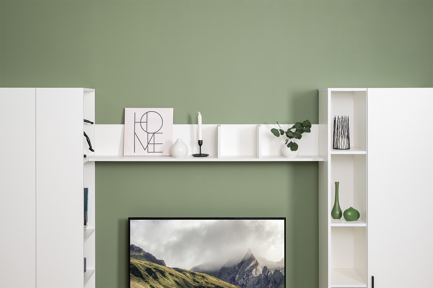 Полка настенная Эйр 16.490, Белый шагрень