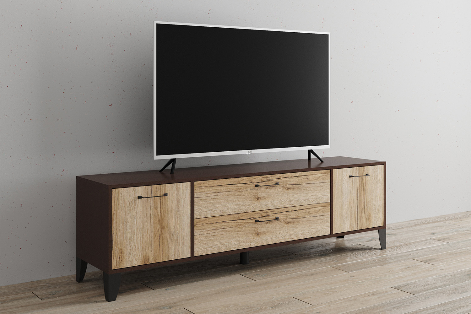 Тумба под телевизор Парус-13, Венге, Дуб делано