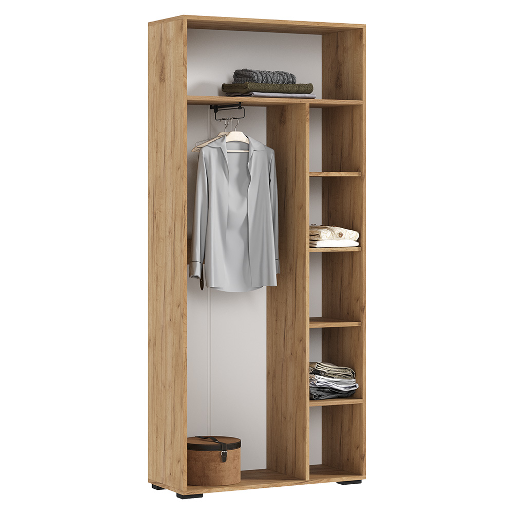 Шкаф двухстворчатый Роджина (800), Графит, Дуб крафт Шкаф двухстворчатый Роджина (800), Графит, Дуб крафт