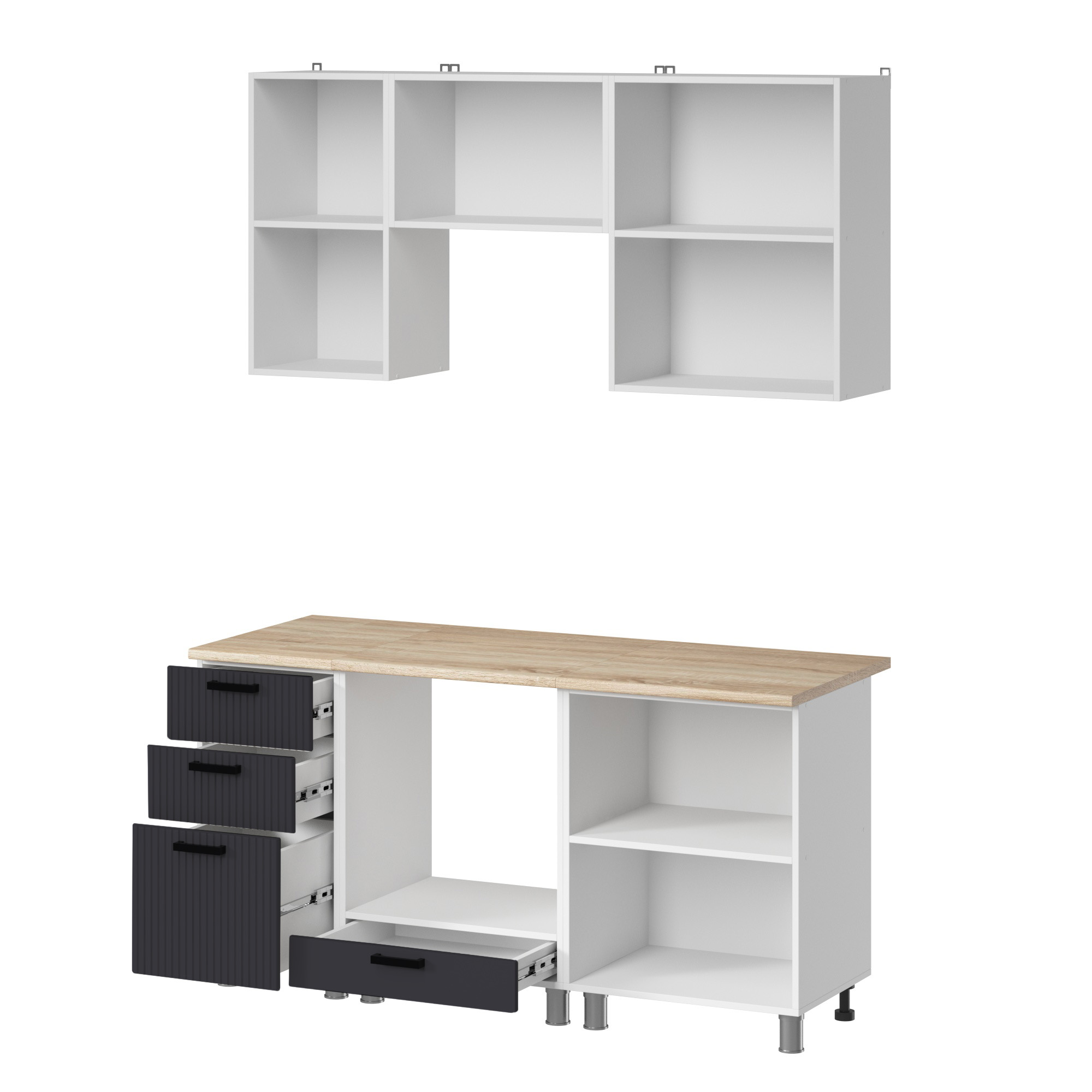 МК Аленушка 1,6м в.7 Лотос Сталь,скоба антрацит,сонома