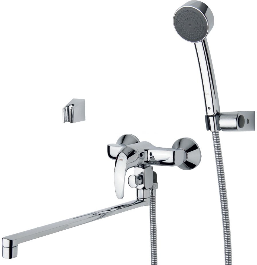 1447Y Polara смеситель для ванны (излив 350 мм с душ. комплектом)