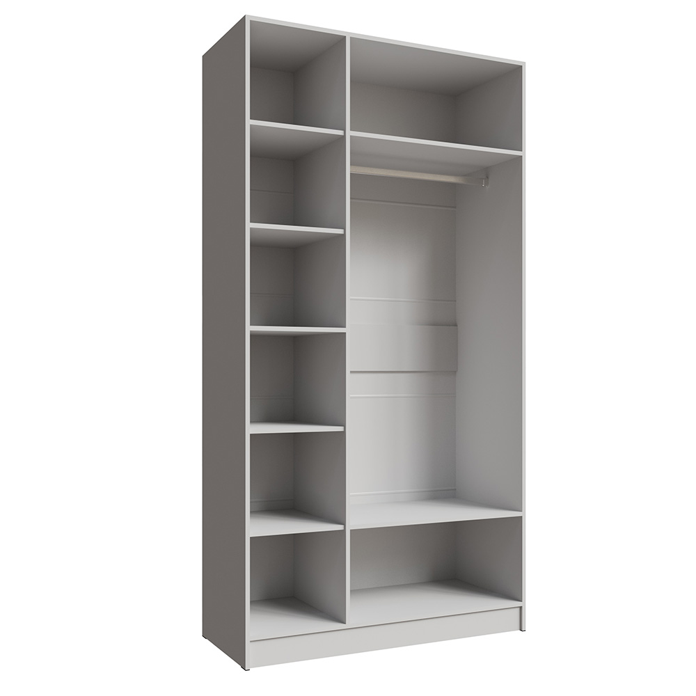 Шкаф Мадрид (1,2) без зеркала белый/ателье светлое Шкаф Мадрид (1,2) без зеркала белый/ателье светлое