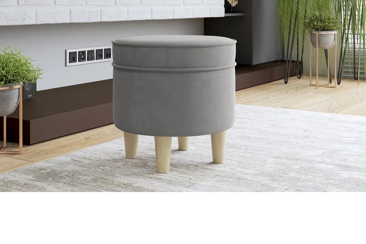 Пуф Лора Серый Пуф Лора Серый