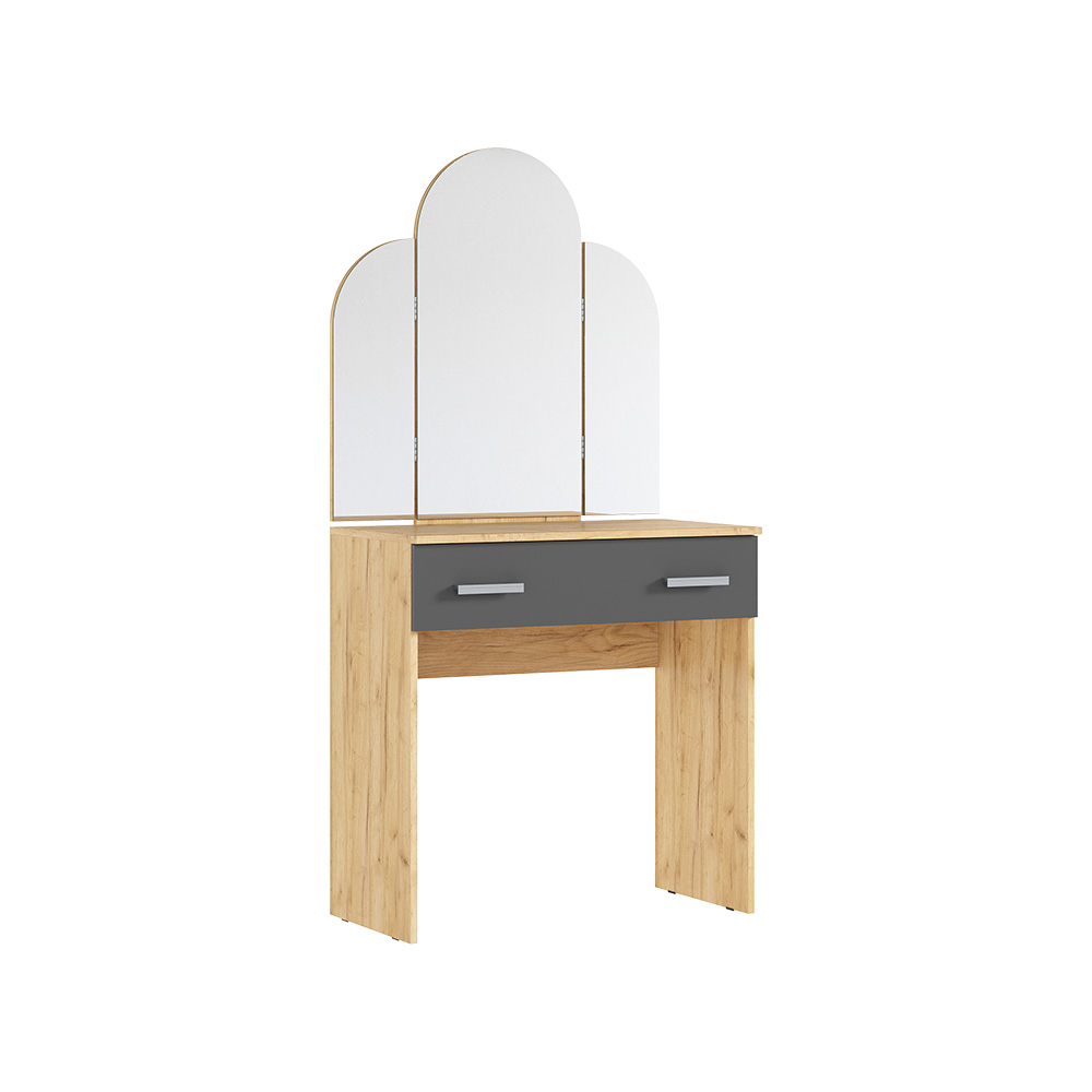 Столик туалетный Бася, Дуб Крафт, Графит