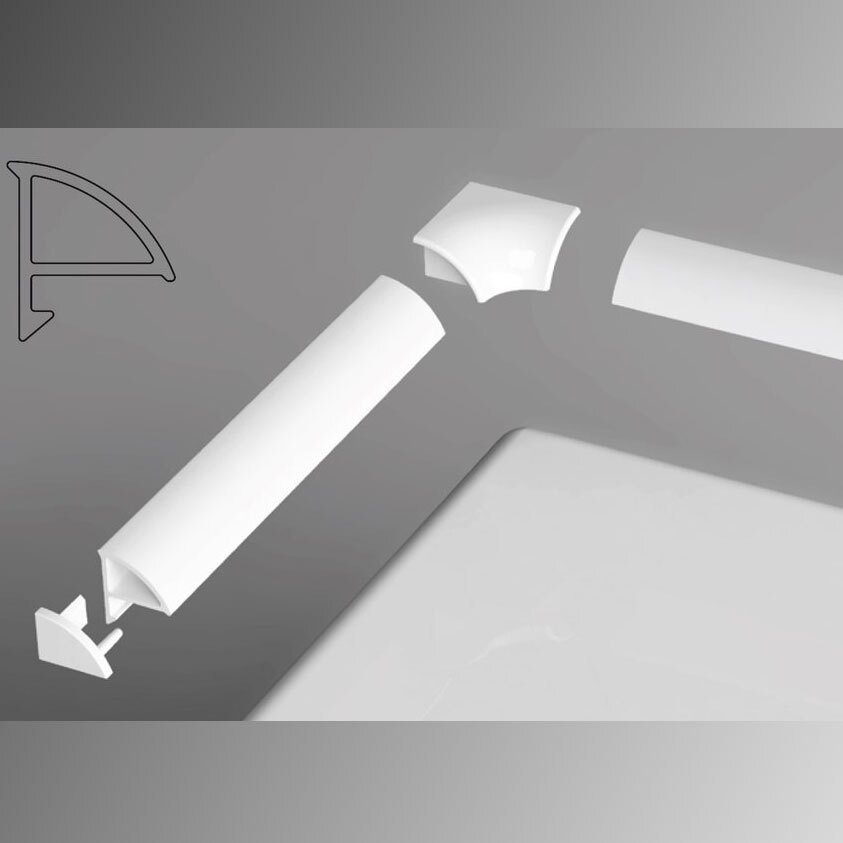 Универсальная декоративная планка 6/2000 белая