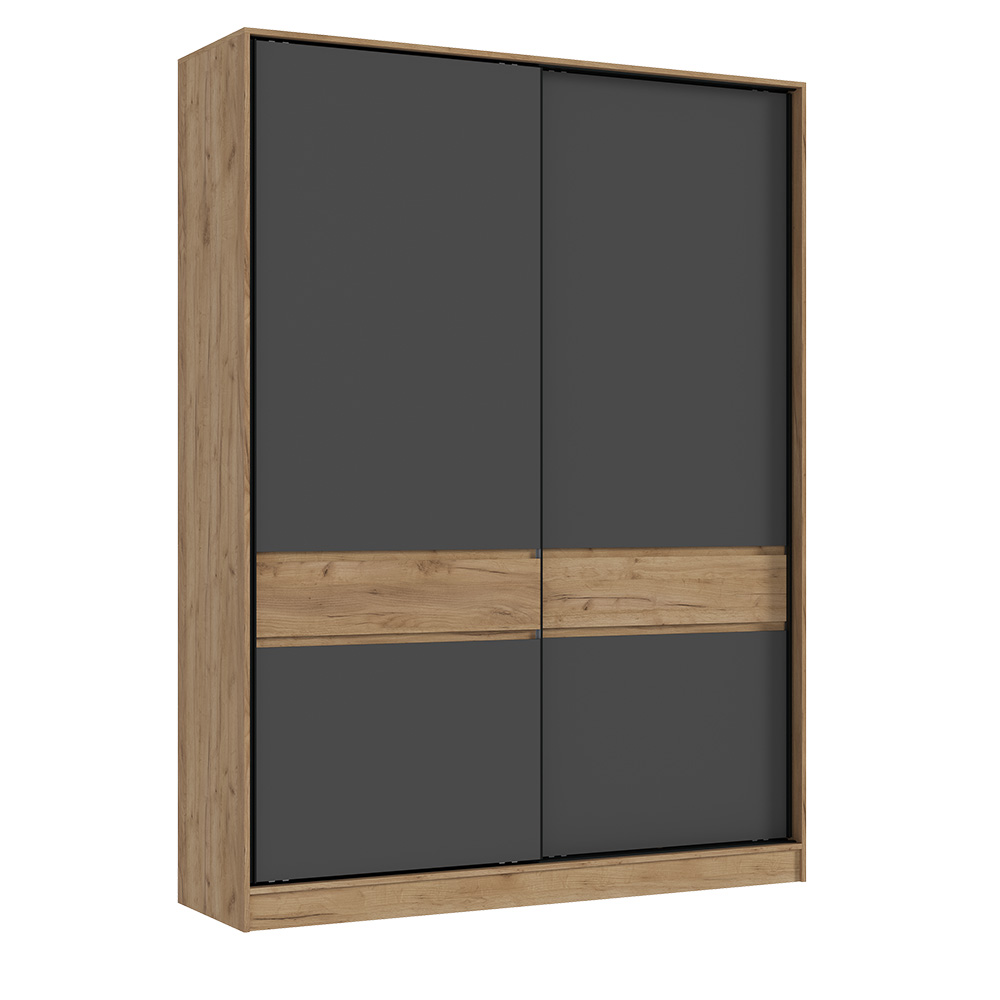 Шкаф-купе Роджина (1800), Дуб крафт, Графит