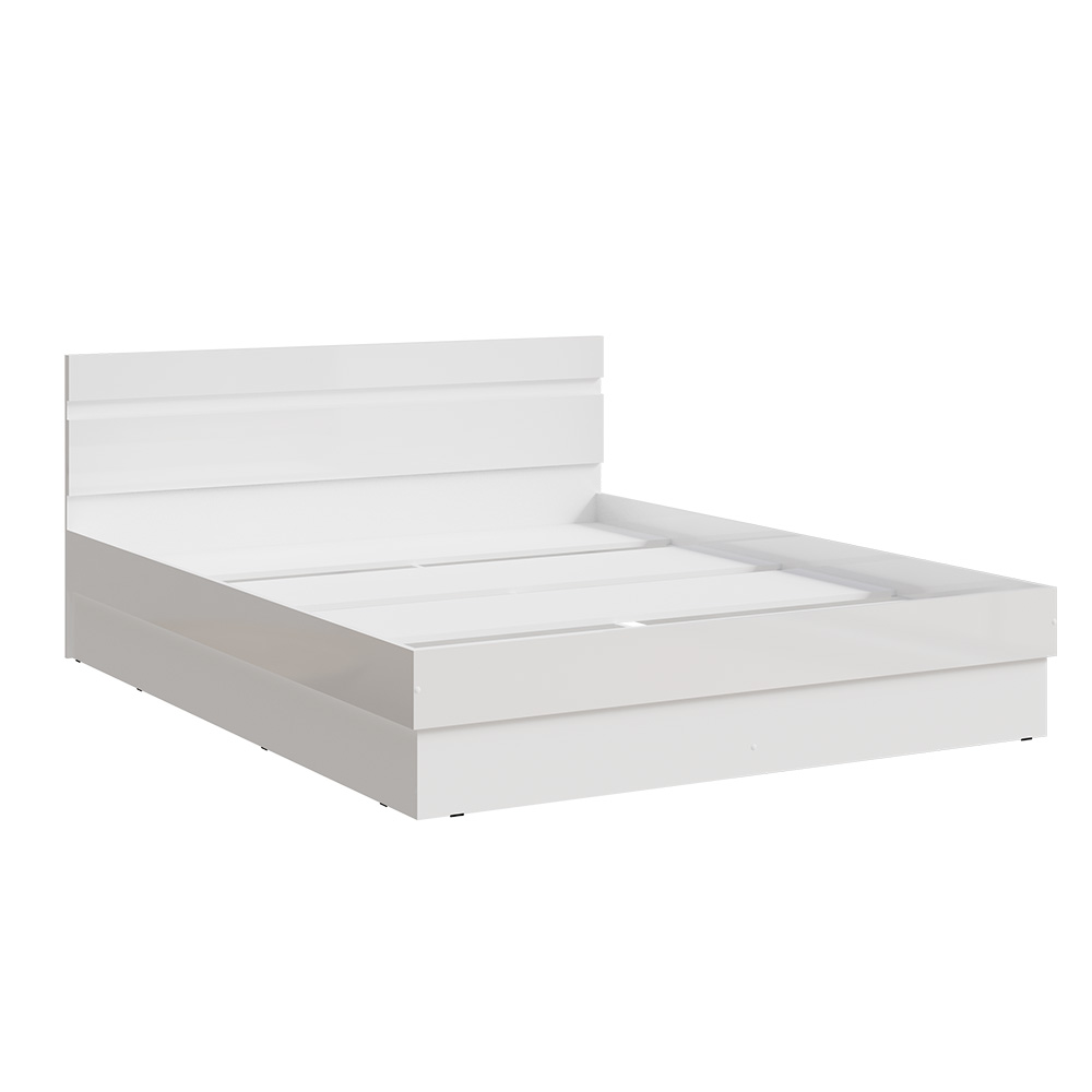 Кровать Челси 1,4м, Белый глянец холодный, Белый Кровать Челси 1,4м, Белый глянец холодный, Белый