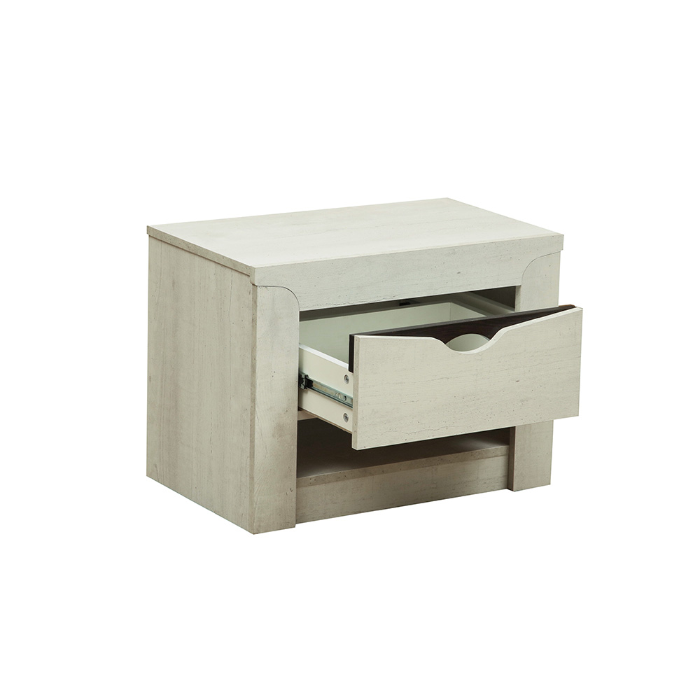Тумба прикроватная Лючия 33.12, Бетон пайн белый, Венге