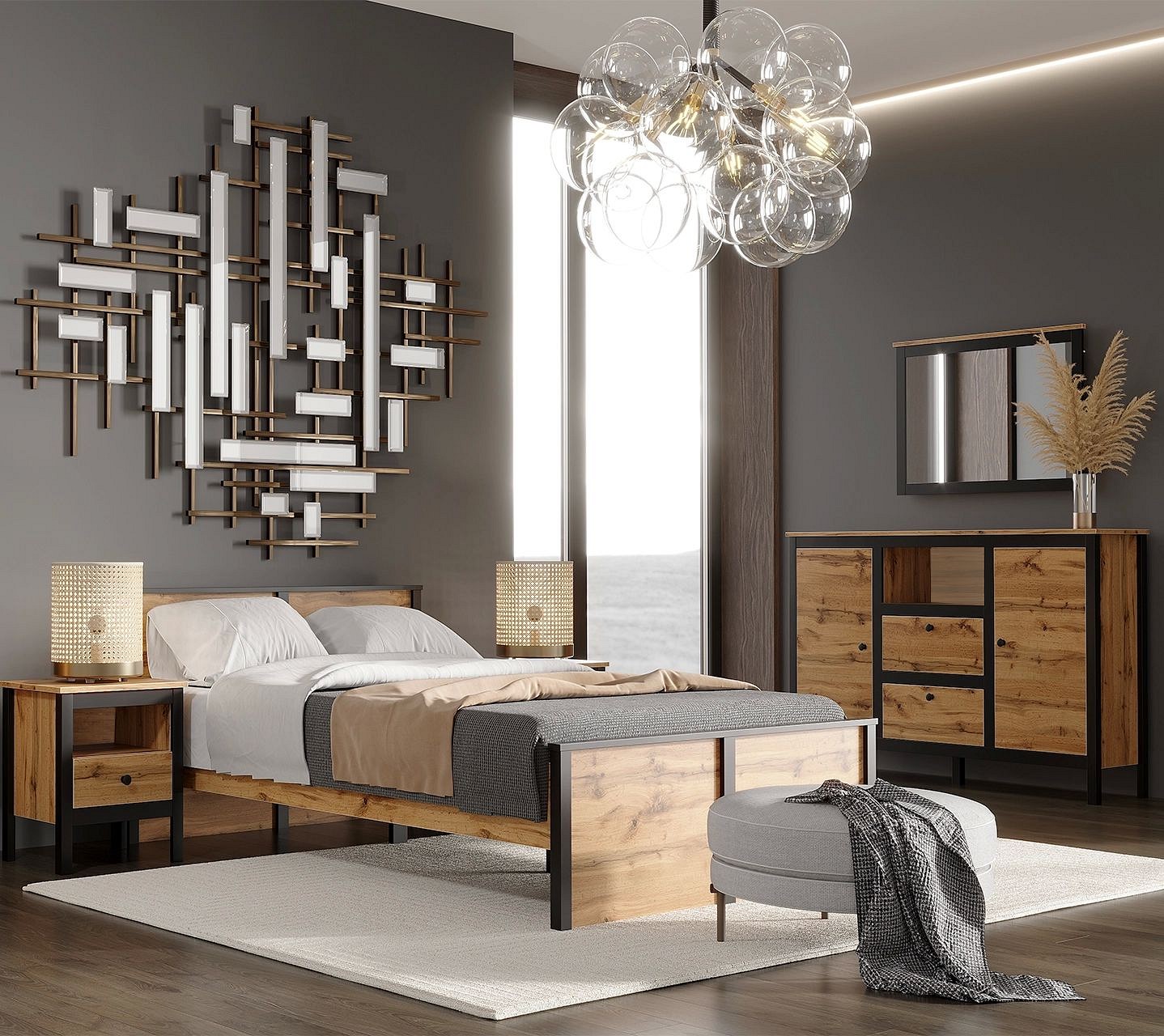 Зеркало настенное Лофт LUS-90