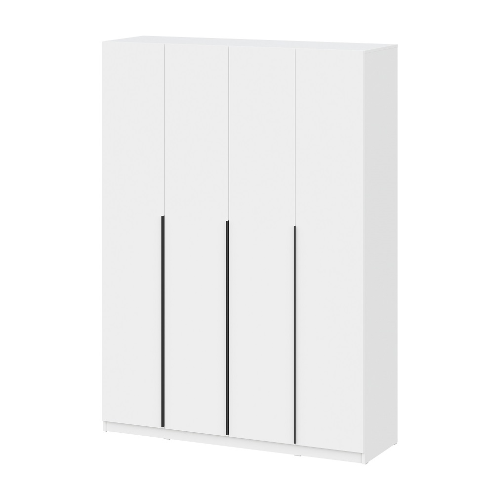 Шкаф распашной с наполнением (11 полок + штанга) ШК 5 (1600), Белый