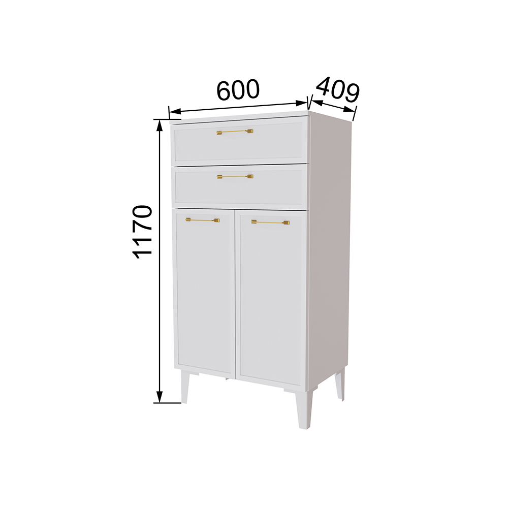 Тумба с ящиками Толедо ТТ-30, Белый