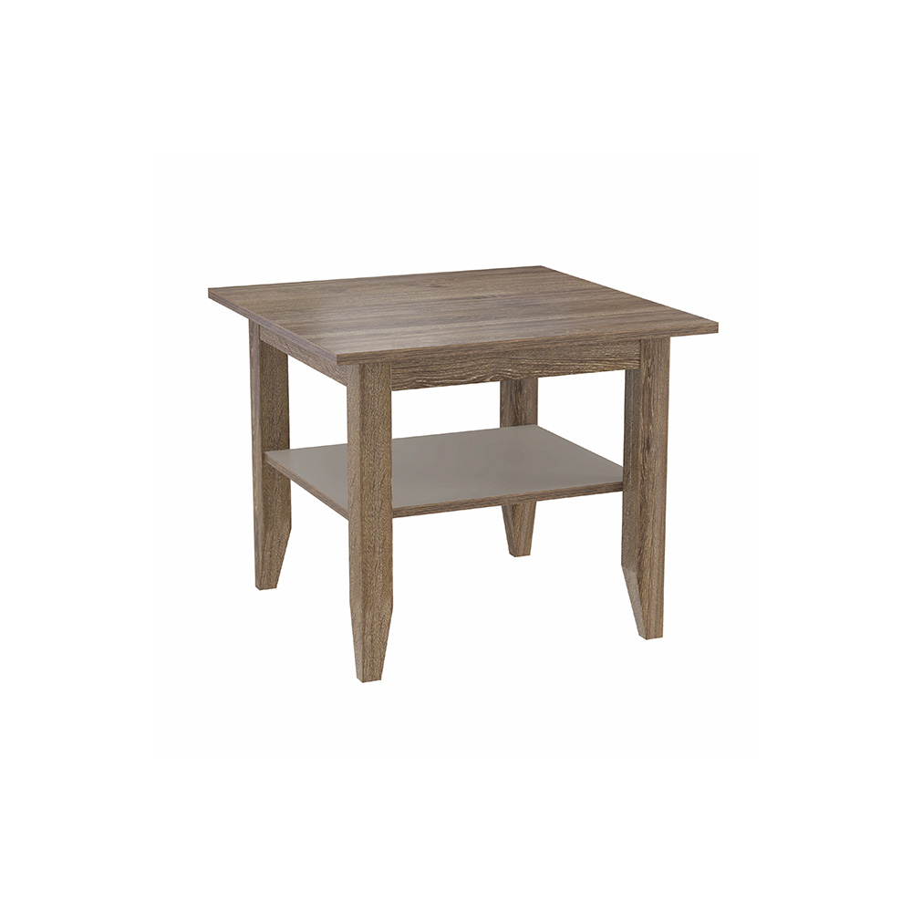 Стол журнальный Сарита 75.07, Серый камень, Дуб давос