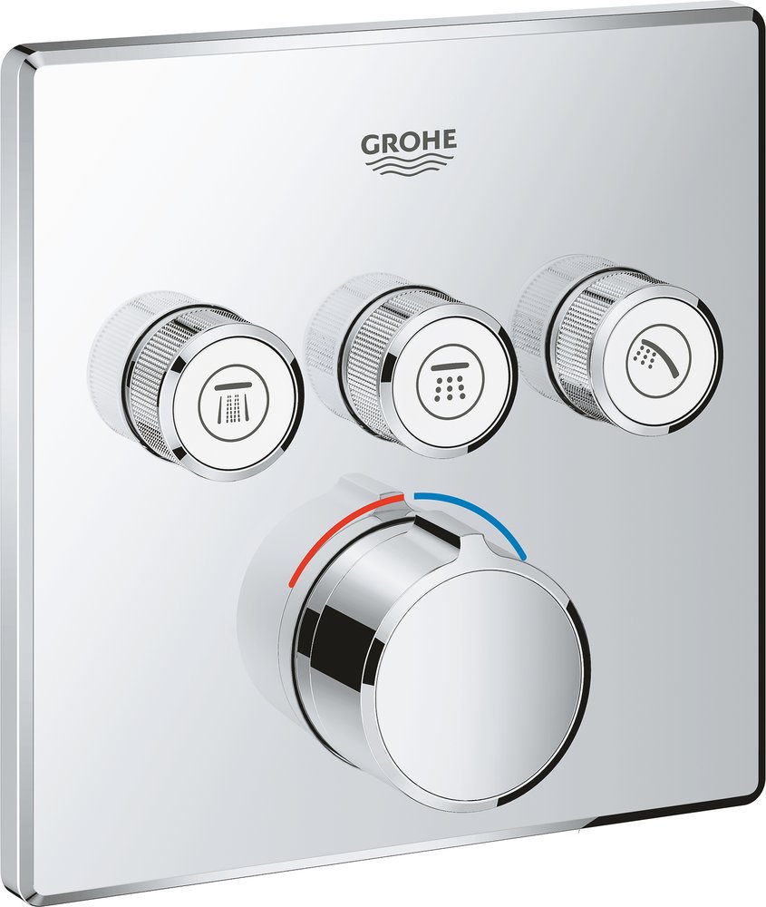 29149000 Grohtherm SmartControl Смеситель на 3 выхода, внешняя часть, хром