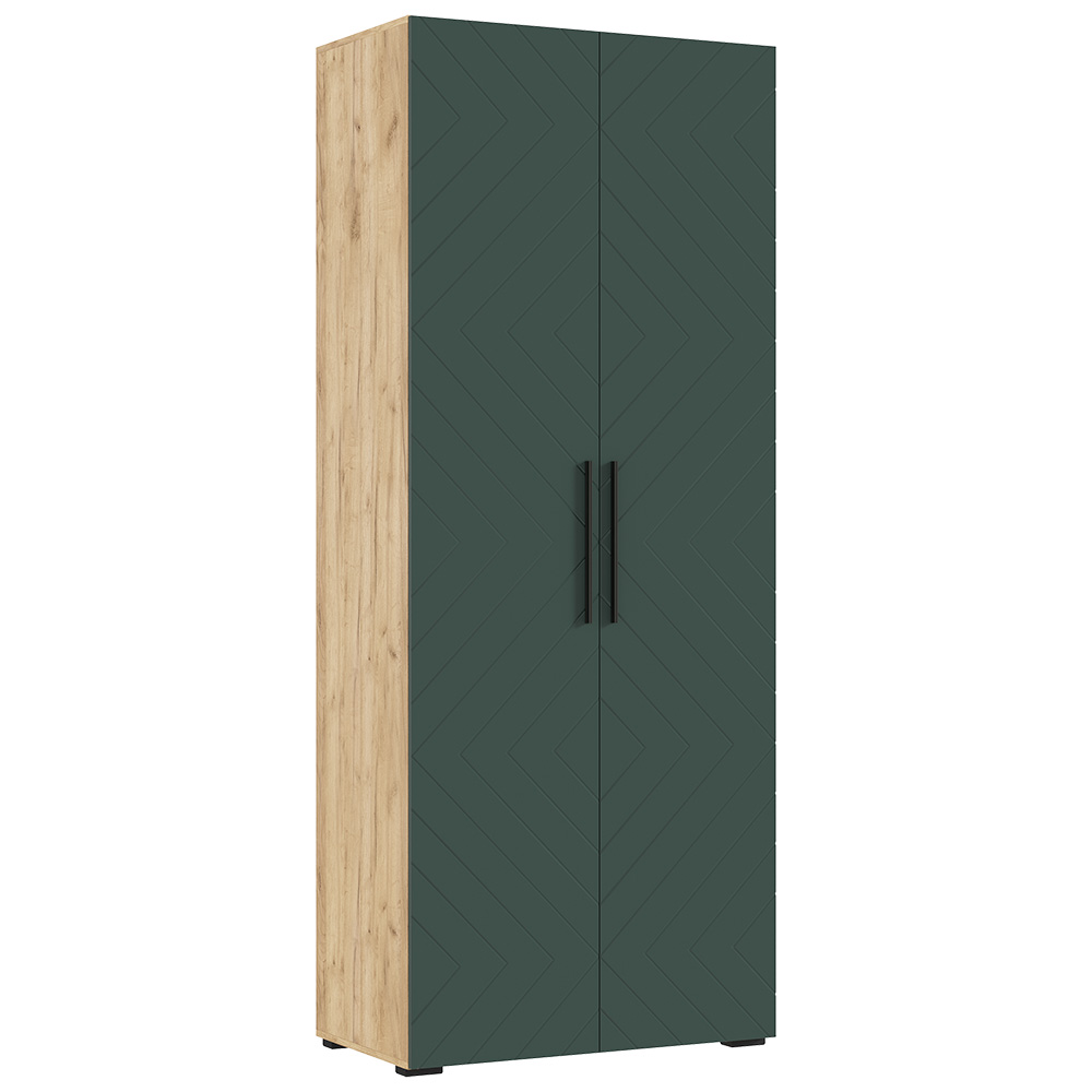 Шкаф двухстворчатый Флэш (900), Браш Мени Грин, Дуб крафт Шкаф двухстворчатый Флэш (900), Браш Мени Грин, Дуб крафт