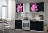 Кухня Астра 1.4 м черный металлик