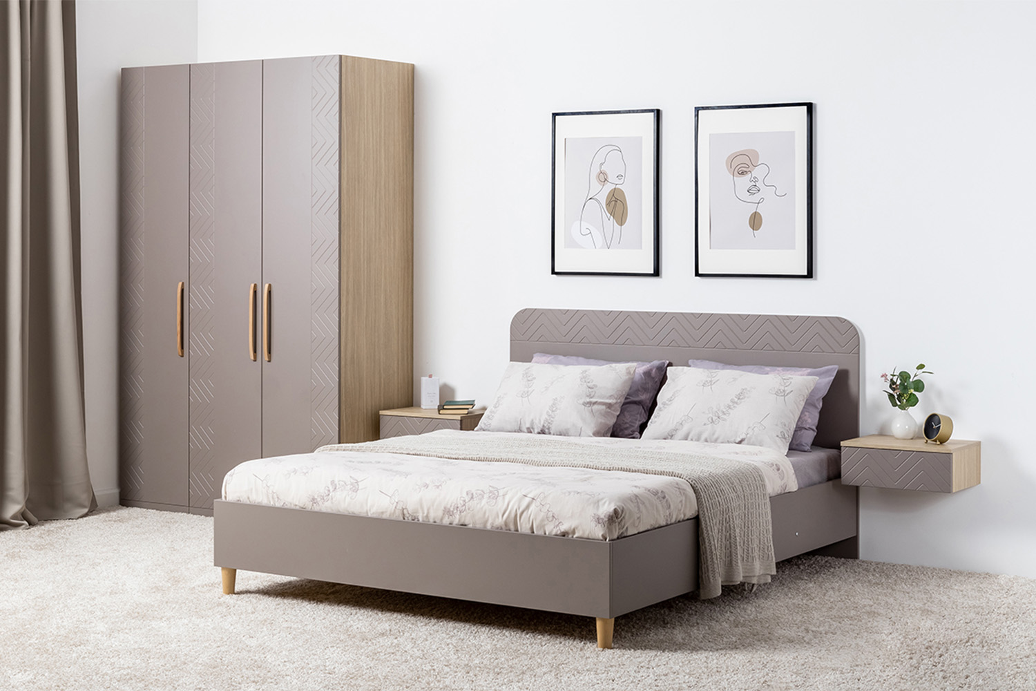 Шкаф Амьен 16.309.02, Плэйн, Веллюто Капучино