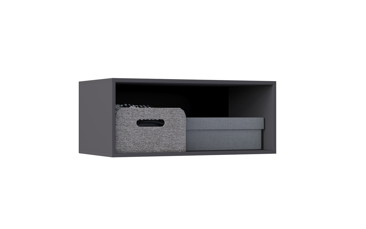 Тумба навесная №2 Оливия, Графит, Графит Софт