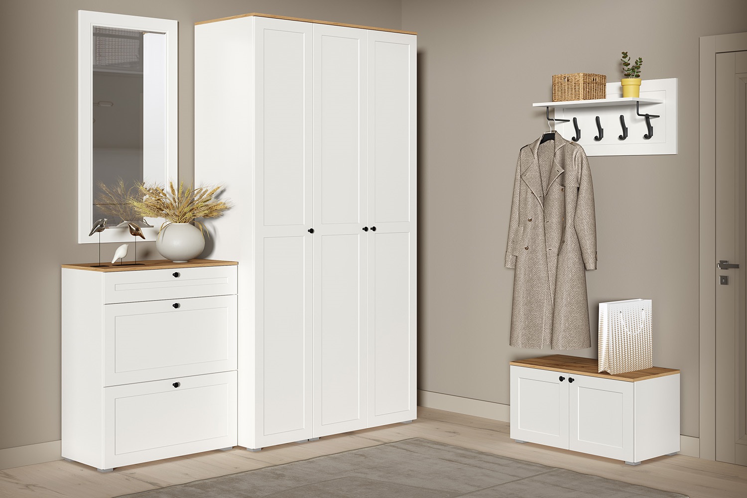 Вешалка 15.12 Остин, Белый